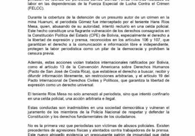 | La Asociación Nacional de Periodistas de #Bolivia (ANPB) y la Asociación de…