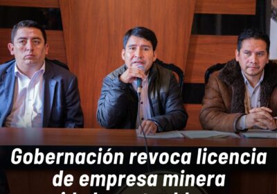 Gobernación revoca licencia de empresa minera y pide levantar bloqueo en ruta Sucre-Cochabamba a…