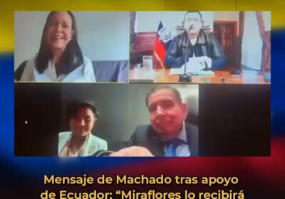 🇻🇪🇪🇨 | María Corina Machado, tras el respaldo del gobierno de Daniel Noboa en…
