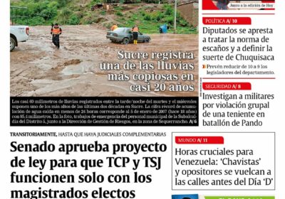 Buenos días, estimados seguidores. Les presentamos la #portada de nuestra edición impresa de hoy,…