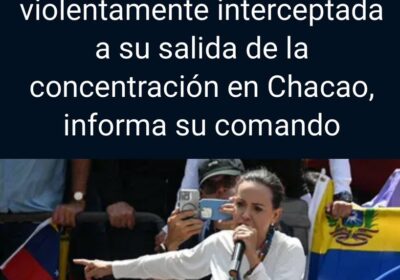 Maria Corina Machado, ha sido secuestrada por la dictadura venezolana. Una mujer valiente, llena…