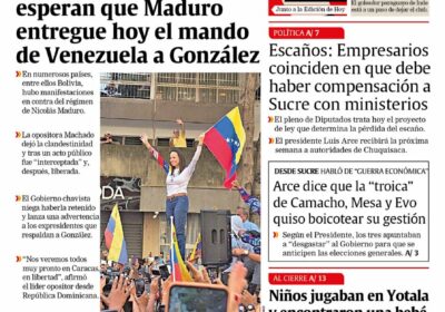 Buenos días, estimados seguidores. Les presentamos la #portada de nuestra edición impresa de hoy,…