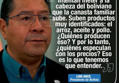 El presidente Arce busca dividir a Bolivia atacando a Santa Cruz y a su…