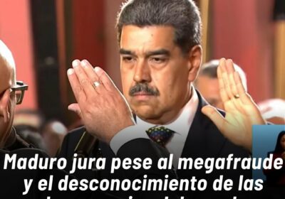 Nicolás Maduro fue posesionado en la Asamblea Nacional controlada por el chavismo. a través…