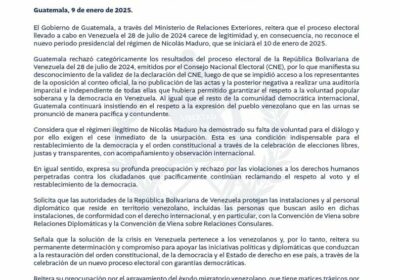 🇬🇹🇻🇪 | ÚLTIMA HORA: Guatemala no reconoce el nuevo periodo presidencial de Nicolás Maduro…