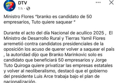 Si, Minisitro, soy el candidato de los empresarios, soy el candidato de los que…