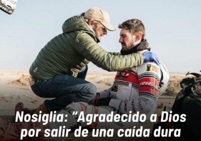 El corredor boliviano Daniel Nosiglia agradece el apoyo recibido durante el Rally Dakar y…