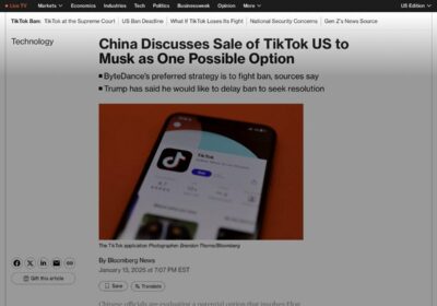 🇨🇳🇺🇸 | ÚLTIMA HORA China estaría considerando la venta de las operaciones de TikTok…