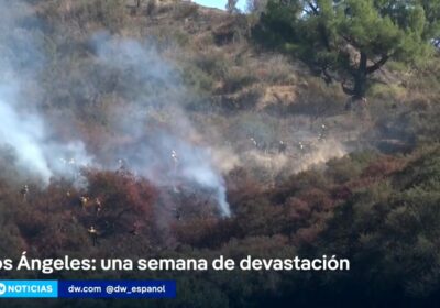 Nueva ola de fuertes vientos amenaza con intensificar los incendios en Los Ángeles. A…