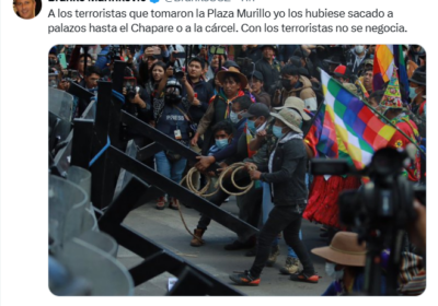 | «A los terroristas que tomaron la Plaza Murillo yo los hubiese sacado…