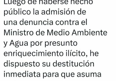 #Último #ANF Presidente Luis Arce destituye a Humberto Lisperguer del cargo de ministro de…