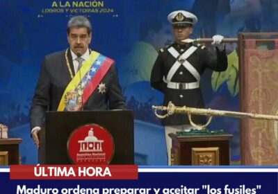 🇻🇪 | ÚLTIMA HORA: Maduro ordena preparar y aceitar «los fusiles» en Venezuela ante…