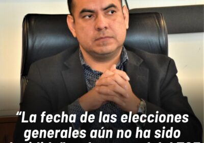 La fecha de las elecciones generales “se debe determinar en los próximos días”, en…