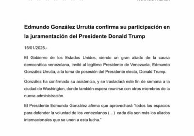 🇻🇪🇺🇸 | ÚLTIMA HORA El presidente electo de Venezuela, Edmundo González, confirma su participación…