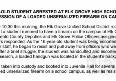🇺🇸 | ÚLTIMA HORA Estudiante de 16 años fue arrestado en Elk Grove High…
