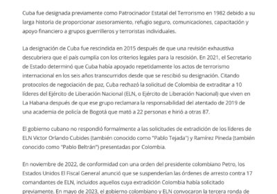 @BrunoRguezP ¿Sin razones? El régimen que representas protege a líderes de la guerrilla colombiana…