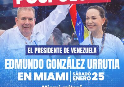 🇺🇸🇻🇪 | Posponen encuentro del Presidente Edmundo González con venezolanos en Miami