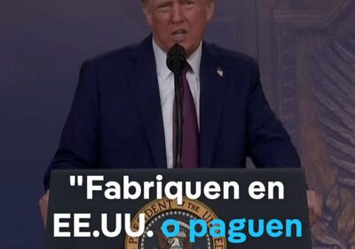 Trump advierte en Davos a la economía mundial: «Fabriquen en EE. UU. o paguen…