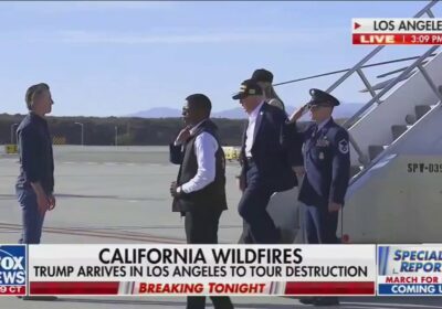 🇺🇸 | El presidente Donald Trump llega a California para evaluar los daños causados…