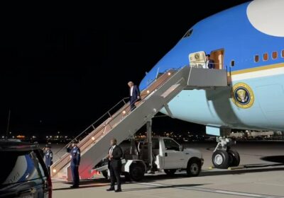 🇺🇸 | Tras su visita a California, el Presidente Trump aterriza en Las Vegas,…