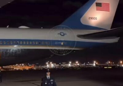 🇺🇸 | Un vistazo cercano al Air Force One en Miami, a la llegada…