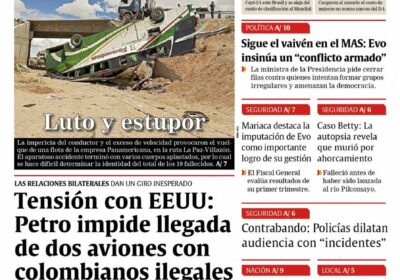 Buenos días, estimados seguidores. Les presentamos la #portada de nuestra edición impresa de hoy,…