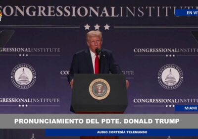 🇺🇸 | Donald Trump afirmó en Miami que no permitirá la presencia del Tren…