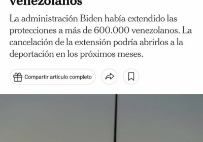 Este es el enlace al artículo del New York Times donde se detalla la…