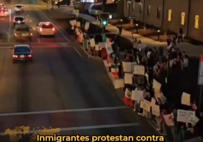 🇺🇸🇲🇽 | ÚLTIMA HORA Grupos de inmigrantes con banderas mexicanas protestan en Gainesville, Georgia,…