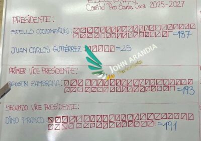 Así quedó la nueva representación del Comité Cívico Pro Santa Cruz! Presidente Estello Cochamanidis…