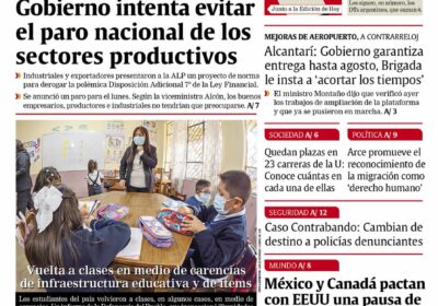 Buenos días, estimados seguidores. Les presentamos la #portada de nuestra edición impresa de hoy,…