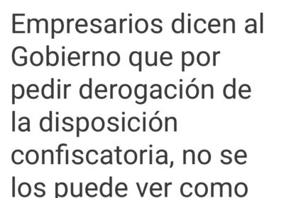 Los empresarios y diferentes sectores productivos han remitido un proyecto de ley para que…