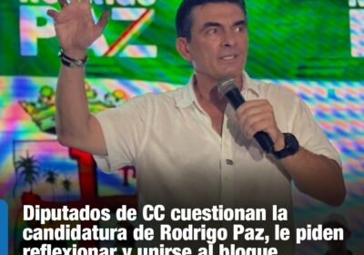 | #Política El fin de semana, Paz lanzó de forma oficial su candidatura…