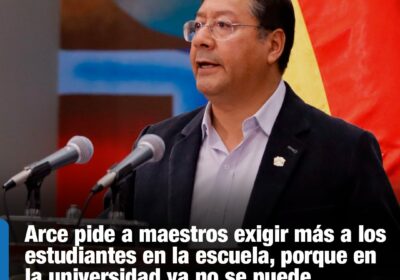 | #Educación En una anterior oportunidad, Arce reconoció que el sistema educativo tiene…