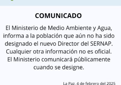 | El Ministerio de Medio Ambiente y Agua informa que aún no fue…