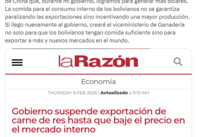 | El expresidente Evo Morales cuestiona la suspensión temporal de las exportaciones de…