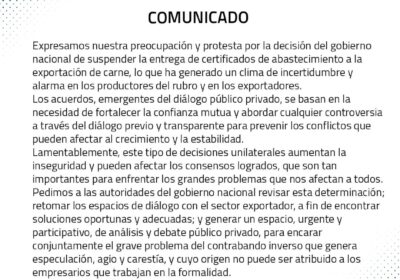 | La CEPB expresa su protesta por la determinación del gobierno de suspender…