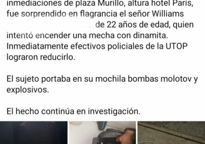 | El ministro de Gobierno, Eduardo Del Castillo, informó que la Policía sorprendió…