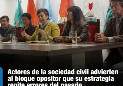 | #Democracia Diferentes actores de la sociedad civil enviaron al “bloque de oposición…