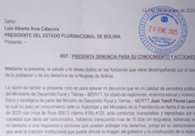 | #Seguridad 𝐄𝐧 𝐜𝐚𝐫𝐭𝐚 𝐚 𝐋𝐮𝐢𝐬 𝐀𝐫𝐜𝐞: 𝐅𝐮𝐧𝐜𝐢𝐨𝐧𝐚𝐫𝐢𝐚 𝐝𝐞𝐧𝐮𝐧𝐜𝐢𝐚 𝐚𝐥 𝐦𝐢𝐧𝐢𝐬𝐭𝐫𝐨 𝐘𝐚𝐦𝐢𝐥 𝐅𝐥𝐨𝐫𝐞𝐬…