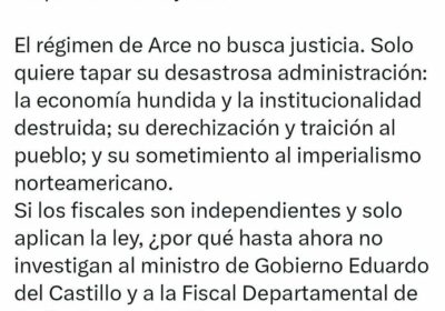 Evo Morales dice que con su detención se pretende tapar la desastrosa gestión de…