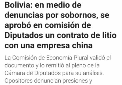 Luis Arce pasará a la historia como Goni Sánchez de Lozada: un neoliberal que…