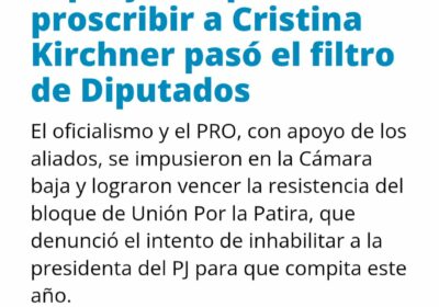 Con el voto de legisladores derechistas, la Cámara de Diputados de Argentina aprobó un…