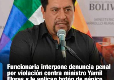 | #Seguridad Paola denunció al ministro de Desarrollo Rural y Tierras a través…