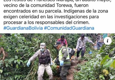 Alerta #Bolivia. Las mafias asesinaron a Francisco Marupa, dirigente indígena defensor del #Madidi. Este…