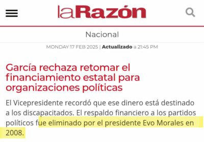 Propongo que los Bs. 40 millones que el Estado desembolsa para la propaganda electoral…