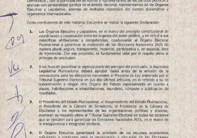 | Conozca los 15 puntos acordados en el Encuentro Multipartidario e Interinstitucional por…
