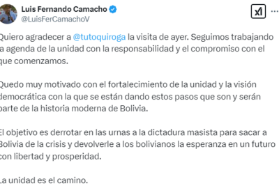 | El gobernador de #SantaCruz, Luis Fernando Camacho, recibió en la cárcel la…