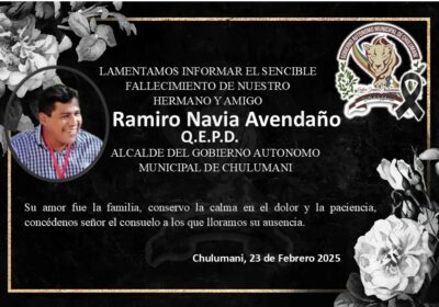 | #Sociedad Desde el Gobierno Autónomo Municipal de Chulumani, de #LaPaz, confirmaron el…