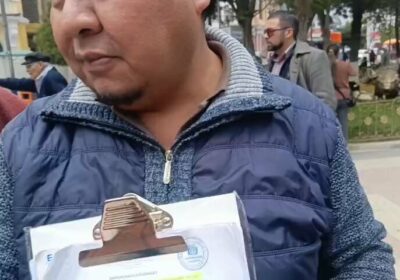 | César González, secretario ejecutivo de la Confederación de Trabajadores Gremiales de Bolivia,…